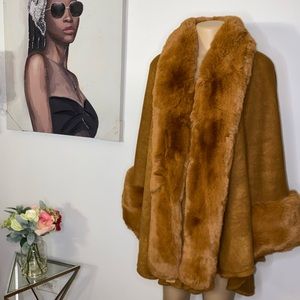 Stylish Fluffy Faux Fur Shawl